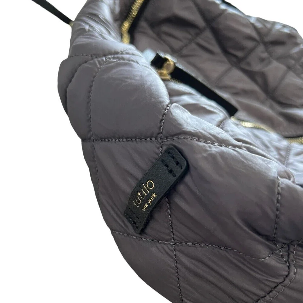 Tutilo Boost Gray Nylon Quilted Backpack